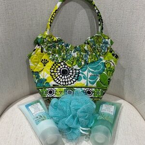 Vera Bradley Lime and Aqua Body Wash and Lotion Set